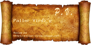 Paller Virág névjegykártya